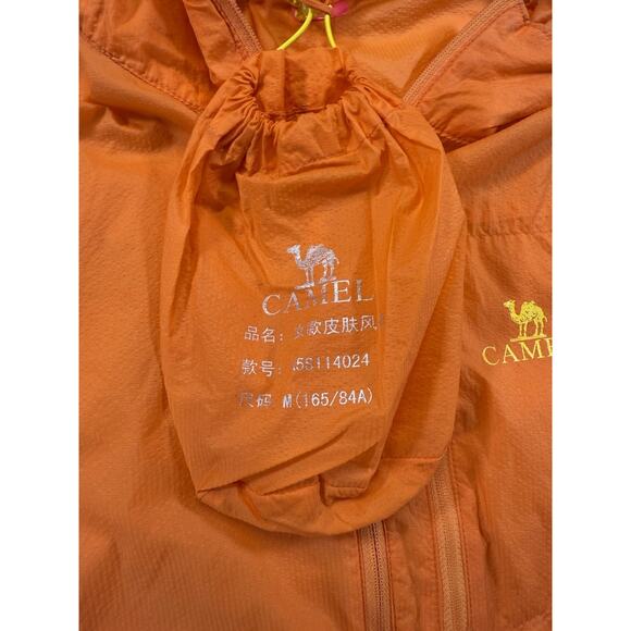 Camel Outdoor Women’s Packable Hooded Windbreaker Jacket Orange M - Picture 4 of 8
